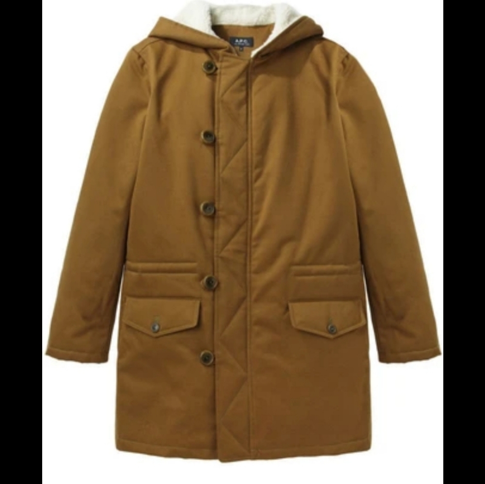 A.P.C. winter parka jacket olive khaki size M